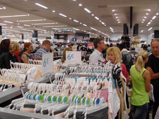 This is just a small part of the line...I decided to put my slippers down and come back another time.